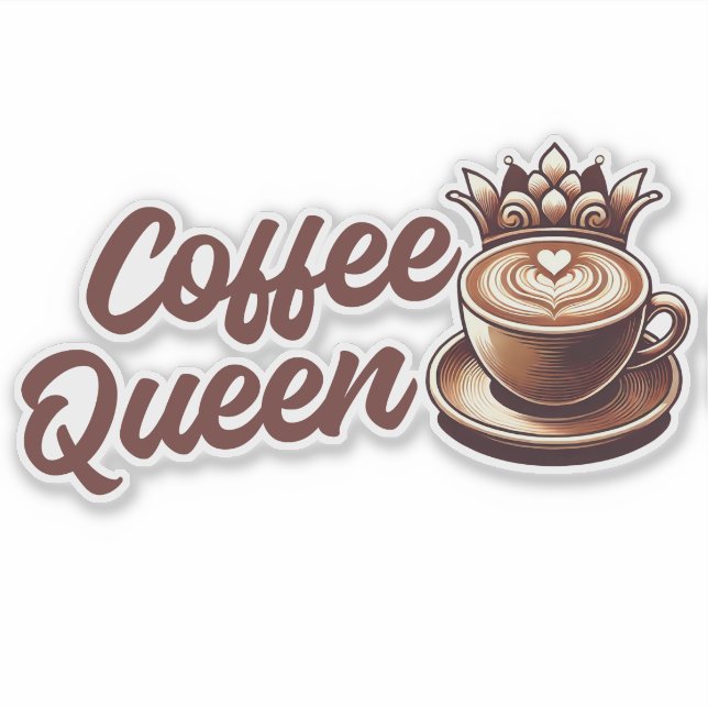 Coffee Queen Aufkleber (Vorderseite)
