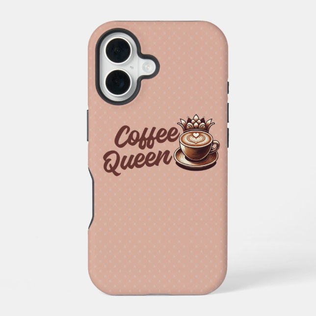 Coffee Queen iPhone 16 Hülle (Rückseite)