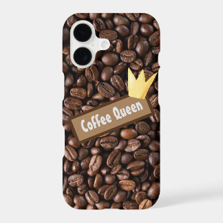 Coffee Queen Typografy Gold Crown