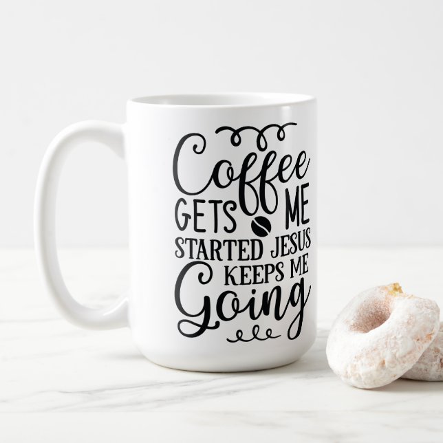 Coffee Quotes Kaffeetasse (Mit Donut)