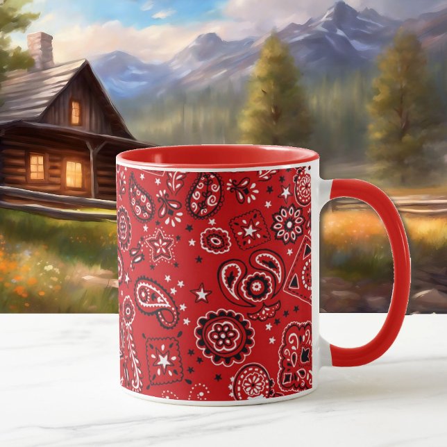 Coffee Red Bandana Gift Cup oder Kakao-Tasse Tasse (Von Creator hochgeladen)