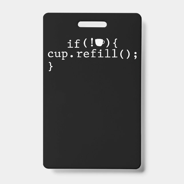 Coffee Refill Software Engineer für intelligente C Ausweis (Vorderseite)