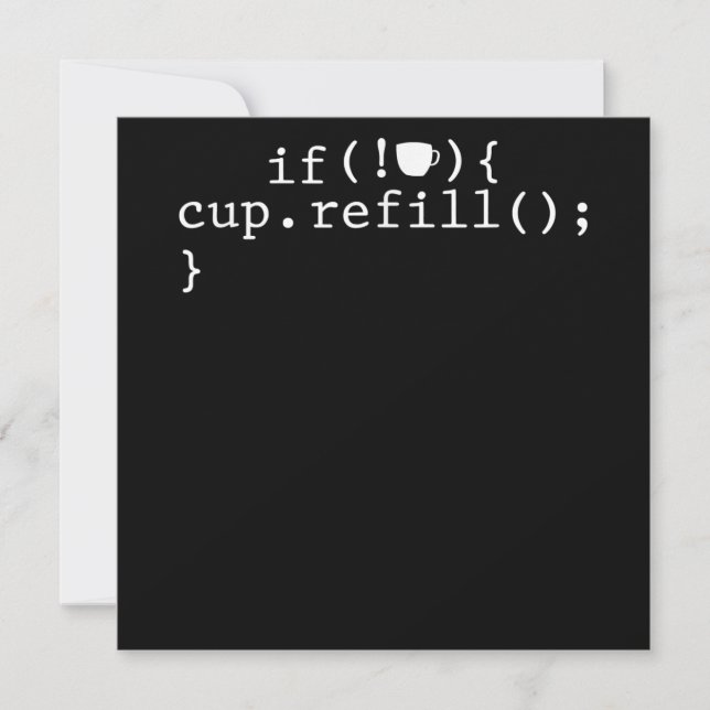Coffee Refill Software Engineer für intelligente C Einladung (Vorderseite)