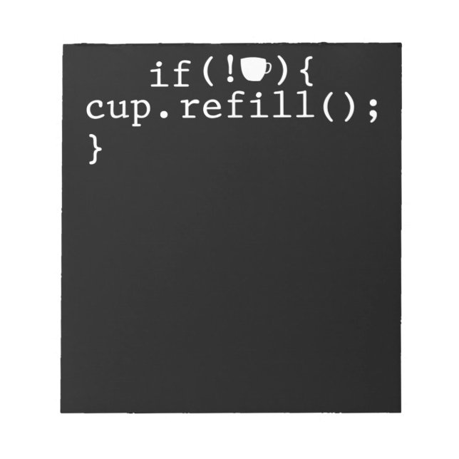 Coffee Refill Software Engineer für intelligente C Notizblock (Vorderseite)