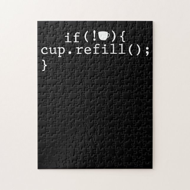 Coffee Refill Software Engineer für intelligente C Puzzle (Vertikal)