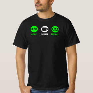 Coffee Repeat Programmer's Life T-Shirt