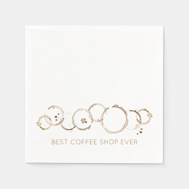 Coffee Rings BEST COFFEE EVER Business Fun Serviette (Vorderseite)