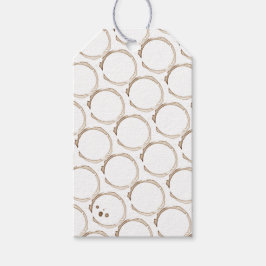 COFFEE Rings Brown White Artisan Fun Geschenkanhänger