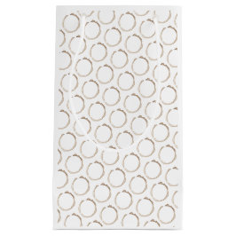 COFFEE Rings Brown White Artisan Fun Kleine Geschenktüte