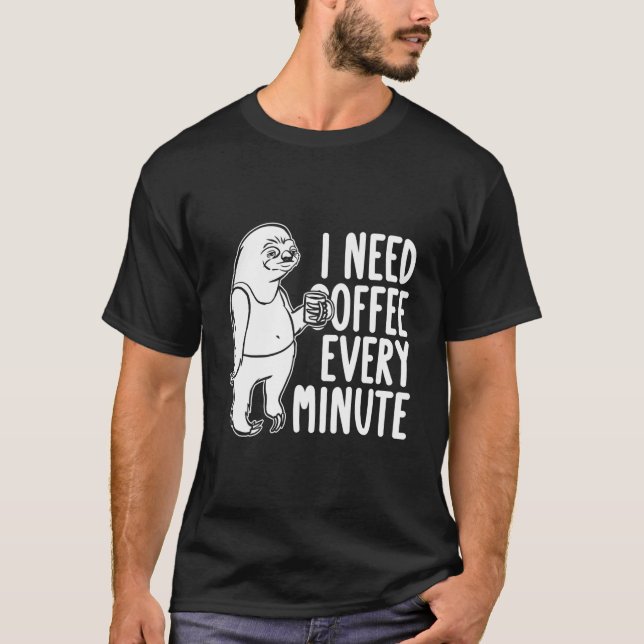 Coffee Roaster Roasting Cafe Barista Coffee Sloth T-Shirt (Vorderseite)