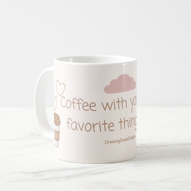 Coffee & Ruhe - Ästhetischer Morgensbecher  Kaffeetasse (Vorderseite Links)