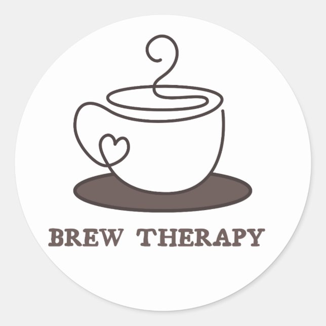 Coffee  runder aufkleber (Vorderseite)