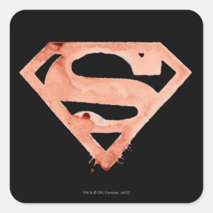 Coffee S Symbol - Rot Quadratischer Aufkleber