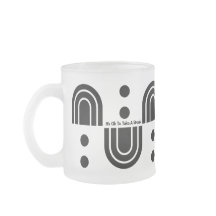 "Coffee Says Pause" Moderne Mattierte Tasse aus Gl