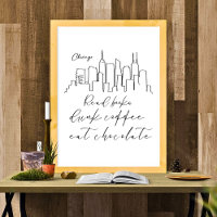 Coffee-Schokolade-Liebhaber Schicago Kontur Design