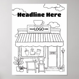 Coffee Shop Colour Art Coffee Lovers Aktivität Poster