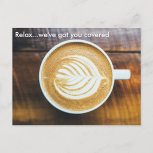Coffee Shop Latte Custom Advertising Postkarte