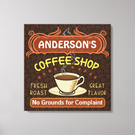 Coffee Shop mit Tasse Erstellen Sie Ihre eigenen P Leinwanddruck
