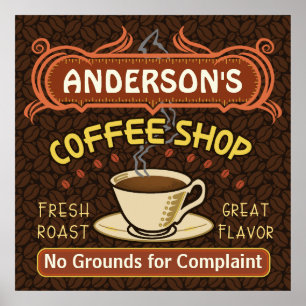 Coffee Shop mit Tasse Erstellen Sie Ihre eigenen P Poster