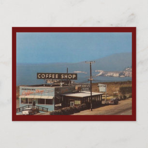 Coffee Shop, Pismo Beach, Kalifornien Vintag Postkarte