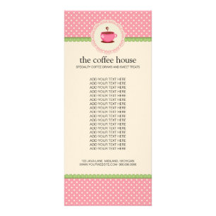 Coffee Shop Produkt Rack Cards Werbekarte