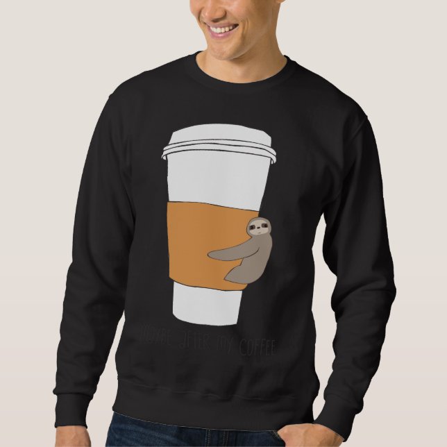 Coffee Sloth Long Sweatshirt (Vorderseite)