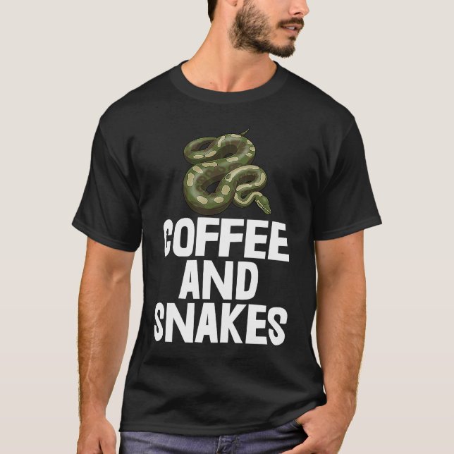 Coffee & Snakes T Python Slithering Tees Funny Sna (Vorderseite)