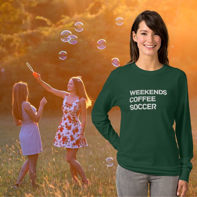 Coffee & Soccer Comfort Colors T - Shirt (Weekends Coffee & Soccer Comfort Colors T-Shirt - Relaxed Weekend Vibes, Soccer Lover Gift)