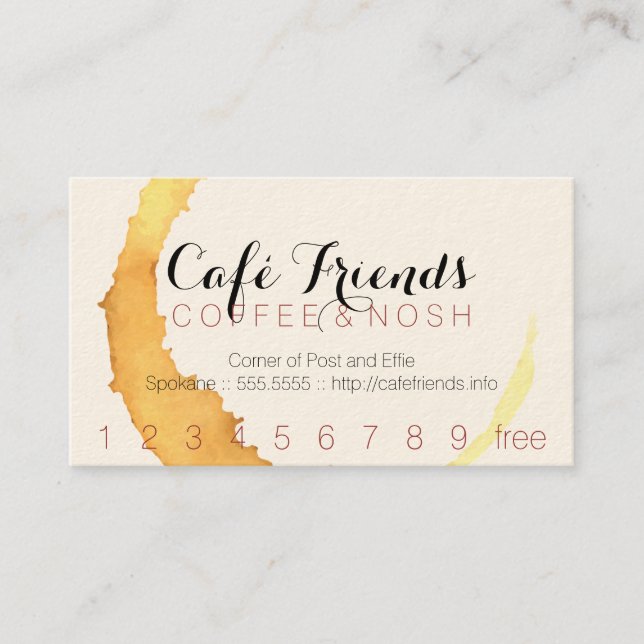 Coffee Stain Gather Punch / Loyalty Card Treuekarte (Vorderseite)