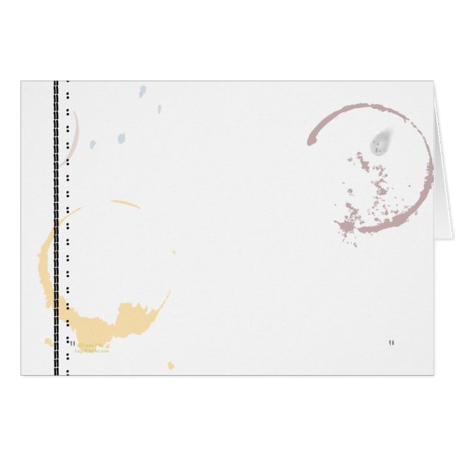 Coffee-Stain-Karte für Schreibmaschinen (Vorderseite (Horizontal))