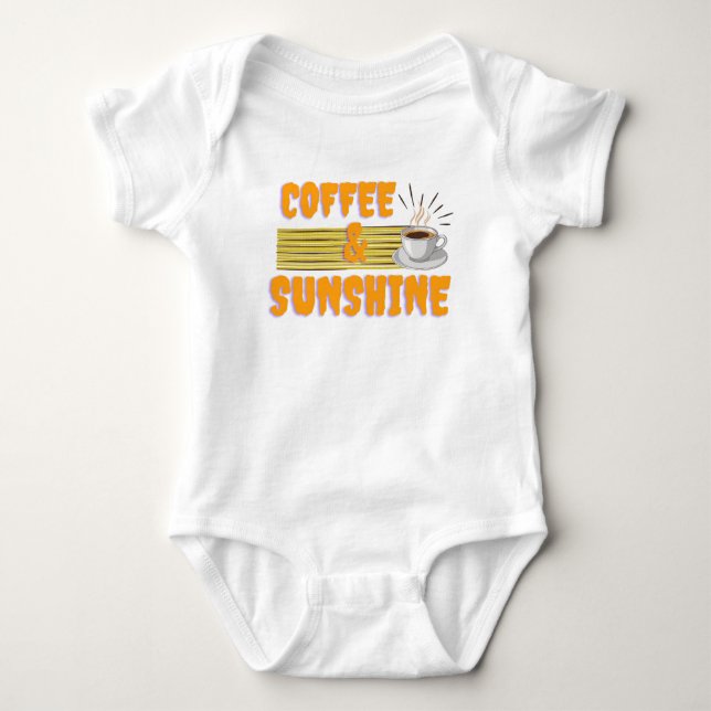 Coffee & Sunshine – Positive Morning Vibes  Baby Strampler (Vorderseite)