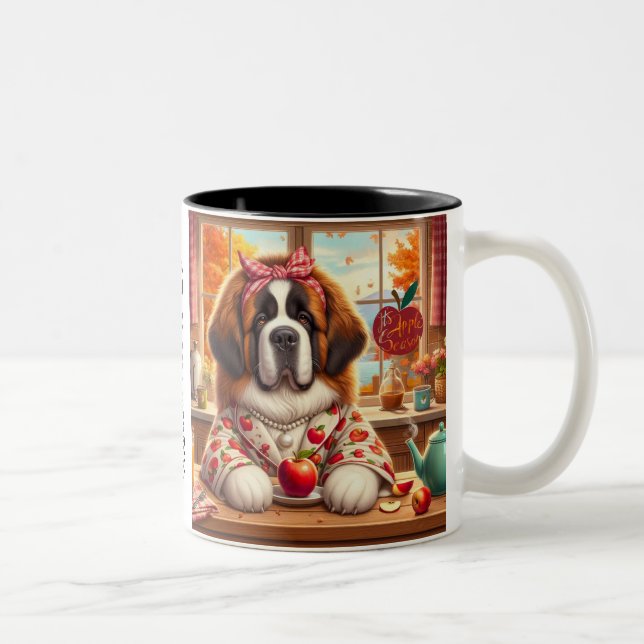 Coffee Tasse Fall Saint Bernard Kunstwerk (Rechts)