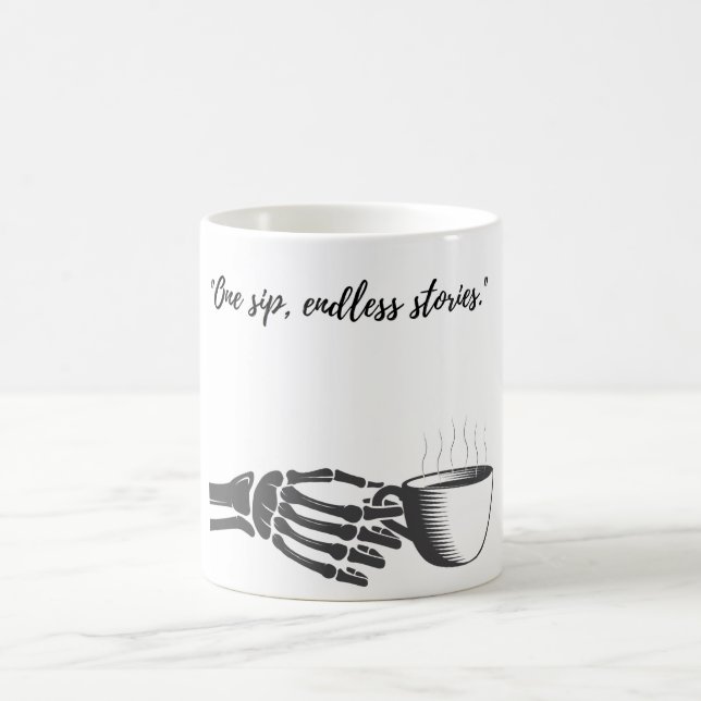 "Coffee Tasse: Sip and Smile" Kaffeetasse (Mittel)
