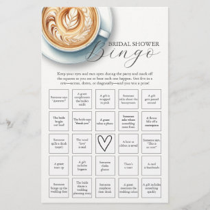 Coffee Theme Brautparty Bingo Flyer