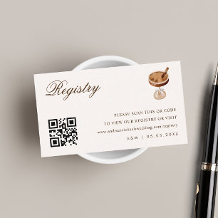 Coffee Theme Qr Code Wedding Geschenk Registrierun Begleitkarte