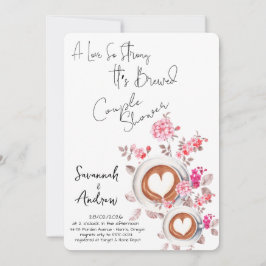 Coffee Themed Couple Shower Invitation Einladung