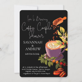 Coffee Themed Couple Shower Invitation Einladung