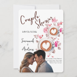 Coffee Themed Couple Shower Invitation Einladung