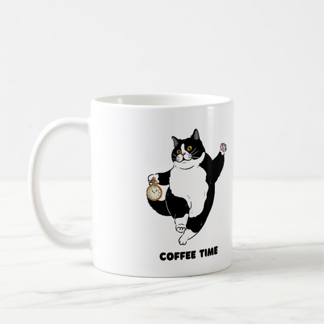 Coffee Time Black Cat Tasse für Introvertierte (Links)