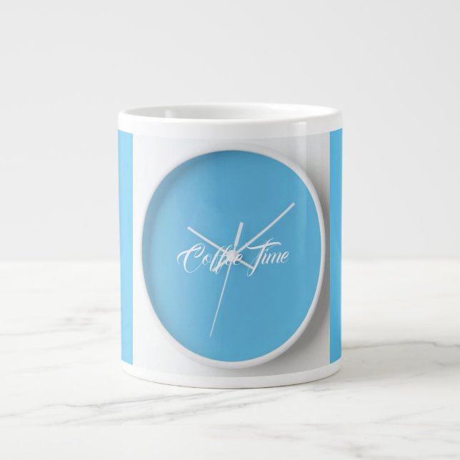 Coffee Time Blue Jumbo Tasse (Vorderseite)