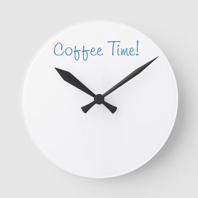 Coffee Time Clock Runde Wanduhr (Vorderseite)