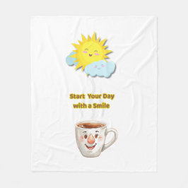 Coffee Time – Cute Smiling Cup Fleecedecke
