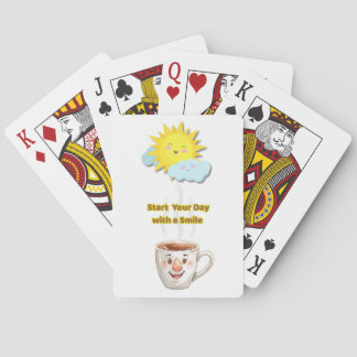 Coffee Time – Cute Smiling Cup Spielkarten
