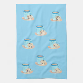 Coffee Time Freunde Blaue Edition Geschirrtuch