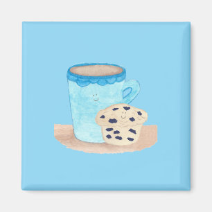 Coffee Time Freunde Blaue Edition Magnet