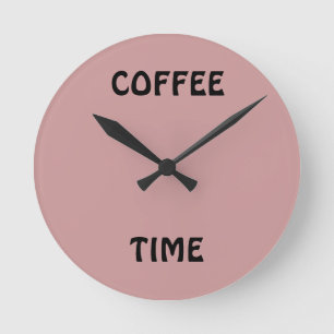 COFFEE TIME, Medium round wall clock Runde Wanduhr
