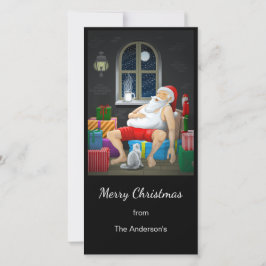 Coffee Time on Christmas Eve Feiertagskarte