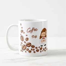 Coffee Time sagt der Gnom auf einer  Kaffeetasse