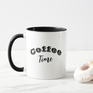 „Coffee Time“-Tasse – Typografie für Kaffeeliebhab Tasse