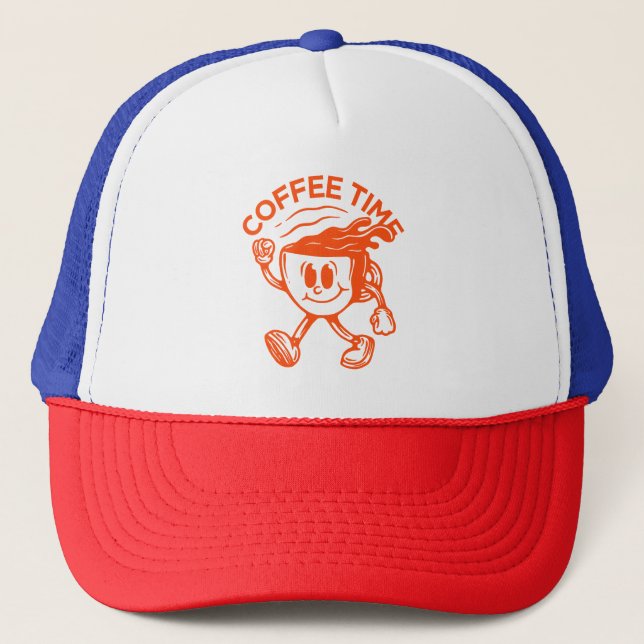 Coffee Time Truckerkappe (Vorderseite)